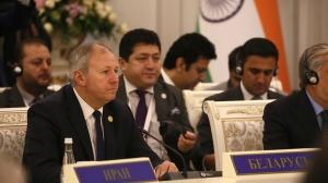 Sergei Rumas attends a meeting of the SCO Council of Heads of Government in Tashkent on 2 November