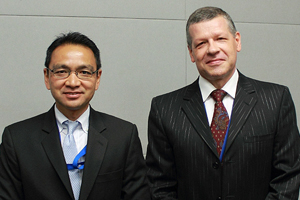 Minoru Takada and Valentin Rybakov. Photo courtesy of the Minsitry of Foreign Affairs of Belarus