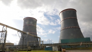 Cooling towers of the Belarusian nuclear power plant. An archive photo