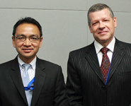 Minoru Takada and Valentin Rybakov. Photo courtesy of the Minsitry of Foreign Affairs of Belarus